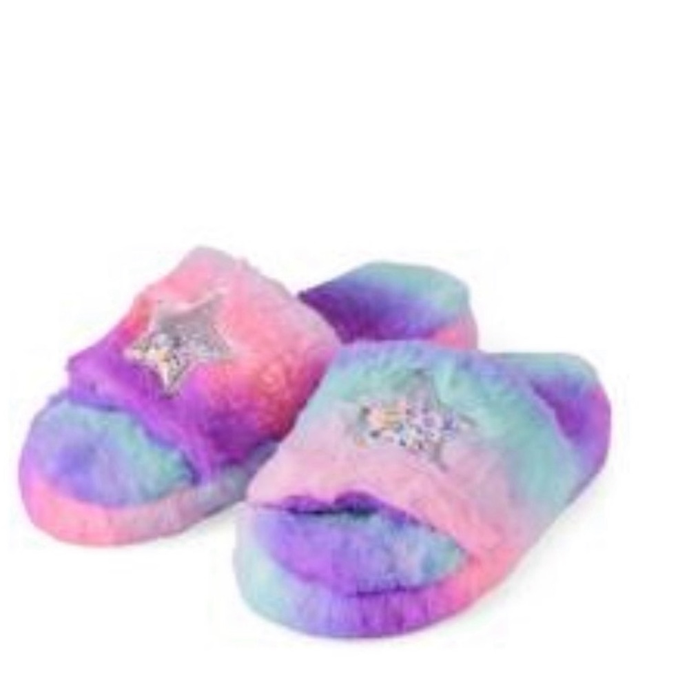 Sugar & Jade Tye Dye Colorful Star Slippers